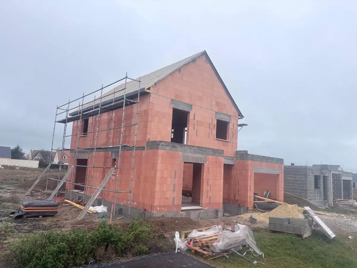 Gros œuvre en briques d'une maison individuelle en Normandie